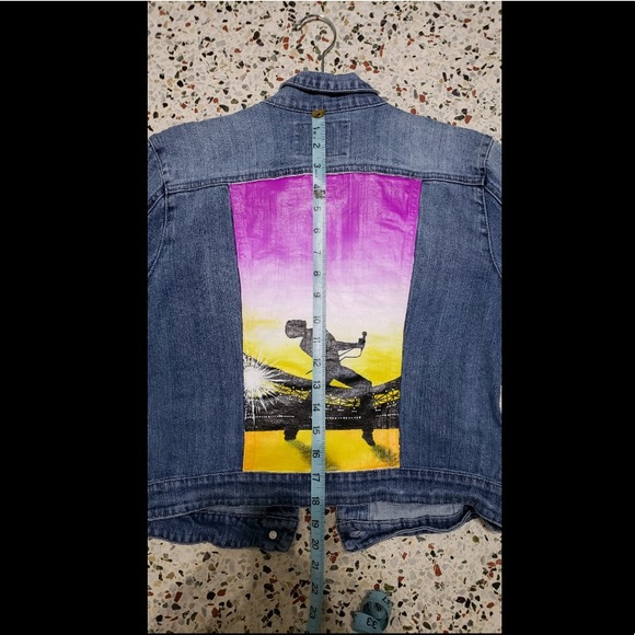 Hand Painted Bohemian Rhapsody Denim Jacket - Picture 9 of 12